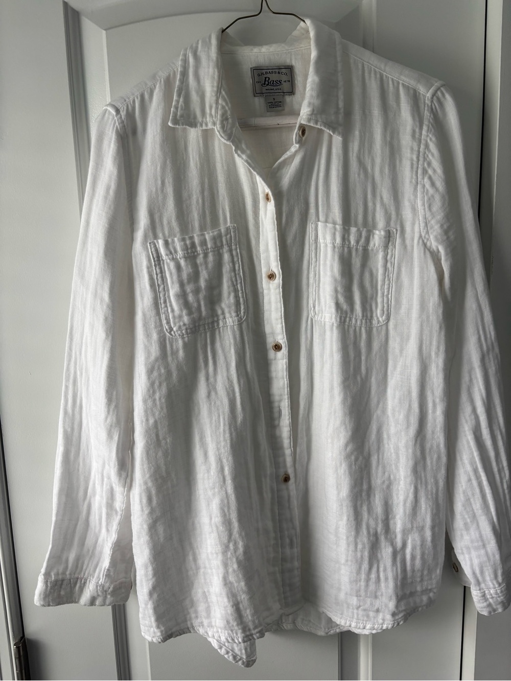 G.H. Bass & Co. White Cotton Button-Down Shirt